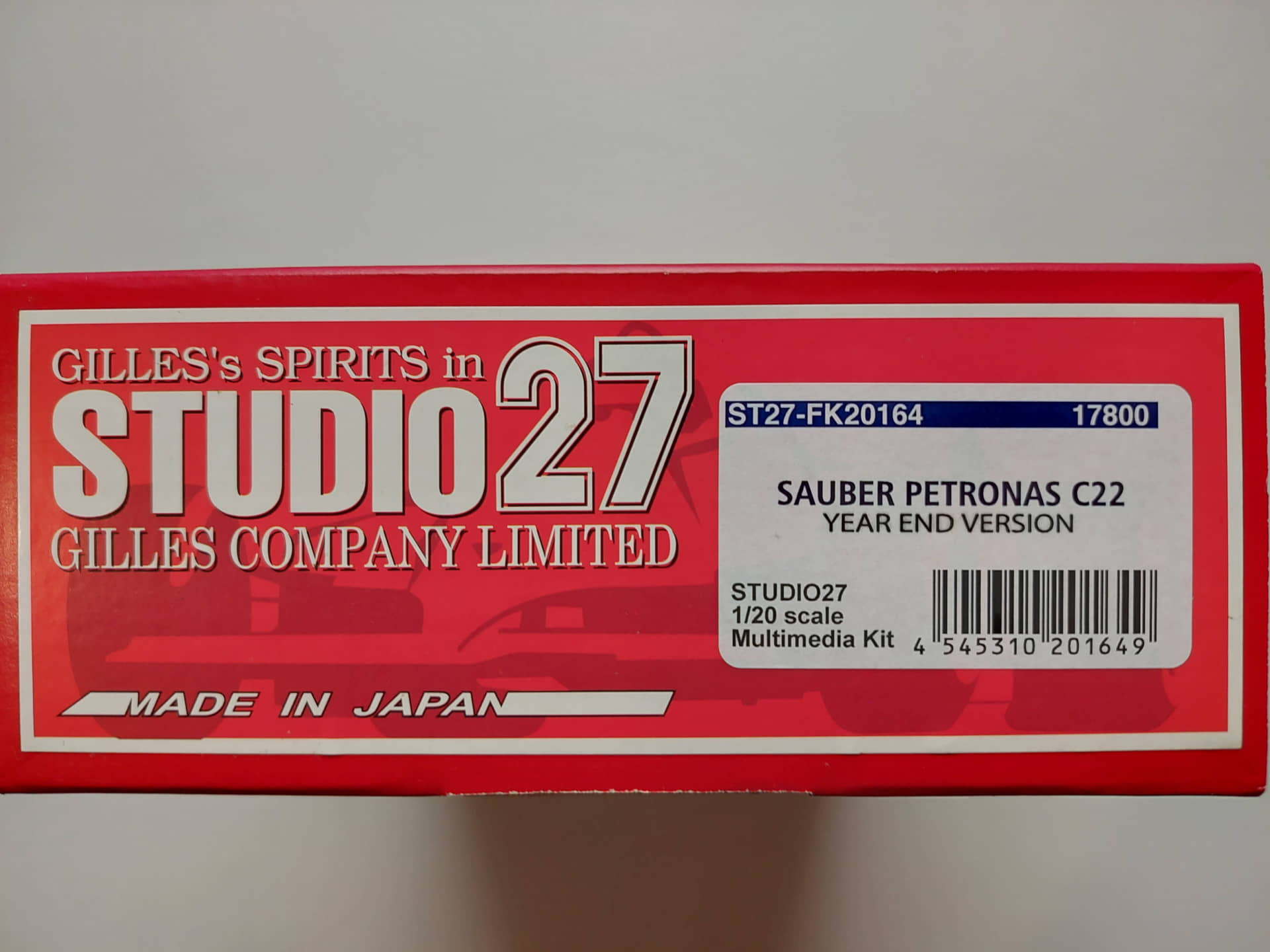 08b2a1a379769a7cf5a78887ec274818.jpg 1/20 Sauber Petronas C22 Year End Version Сборная модель Studio27 ST27-FK20164