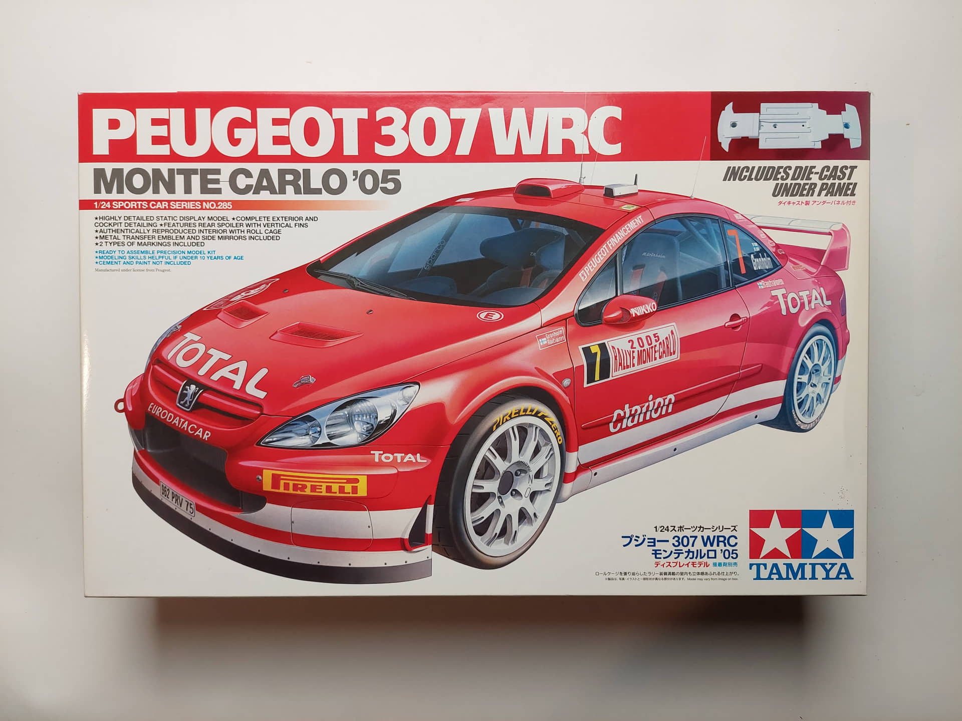 3f58097a629ec9655ab127abfe915e7d.jpg 1/24 Peugeot 307 WRC Monte-Carlo '05 Сборная модель Tamiya 24285