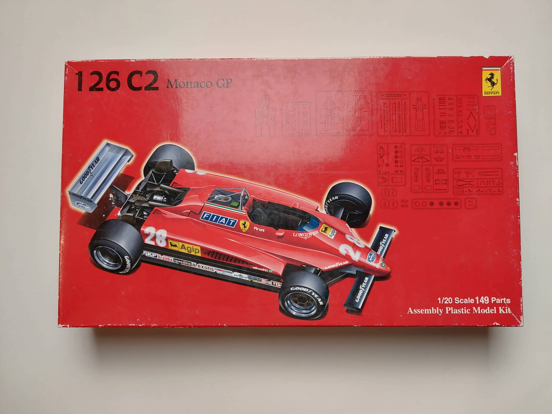 da186bbe8af4e1c37b952961e26e20e9.jpg 1/20 Ferrari 126 C2 1982 Monaco GP Сборная модель Fujimi 09042