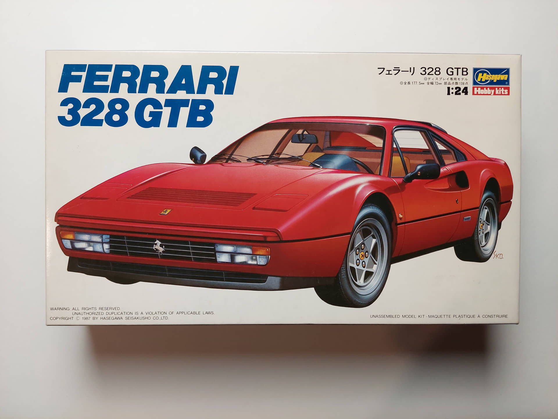 dc0ca5db853c53fa7afb3551e34e6bb4.jpg 1/24 Ferrari 328 GTB Сборная модель Hasegawa CA-3