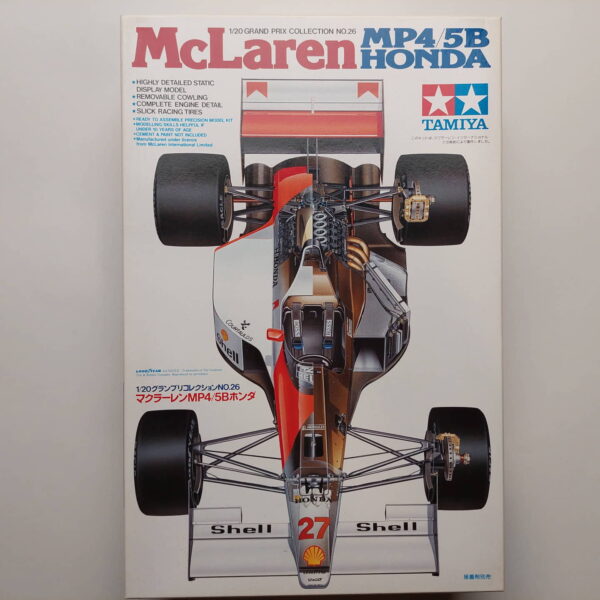 1/20 McLaren MP4/5B Honda Сборная модель Tamiya 20026