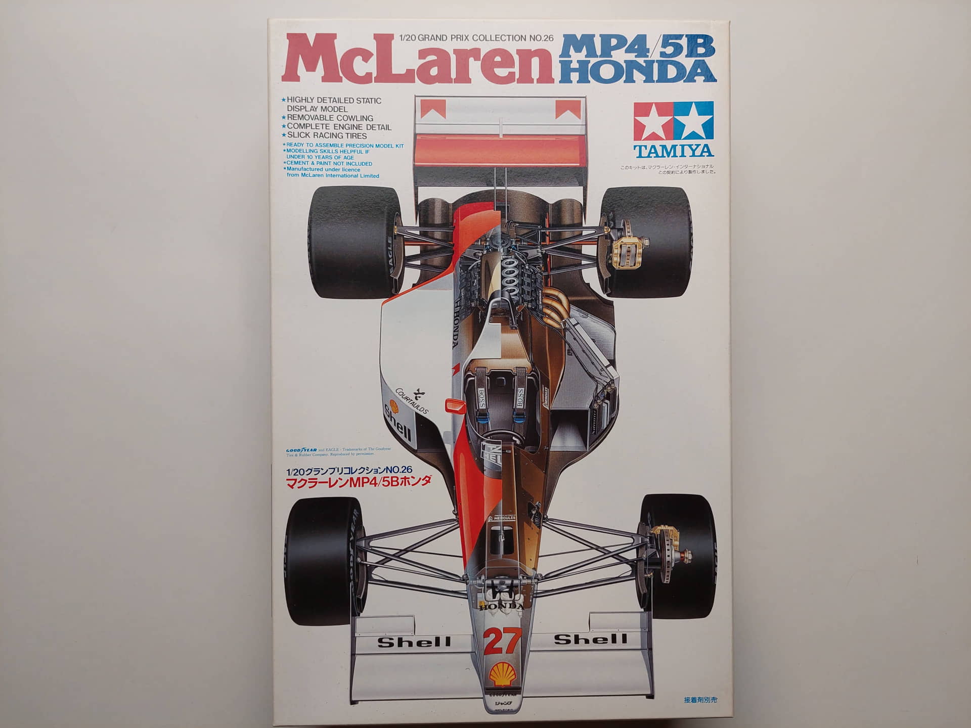 013c241c6d06cee50641b2413bfe4c7d.jpg 1/20 McLaren MP4/5B Honda Сборная модель Tamiya 20026