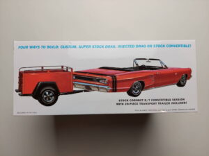 1/25 Dodge Coronet R/T Convertible 1968 with Haul-Away Trailer Сборная модель MPC 978