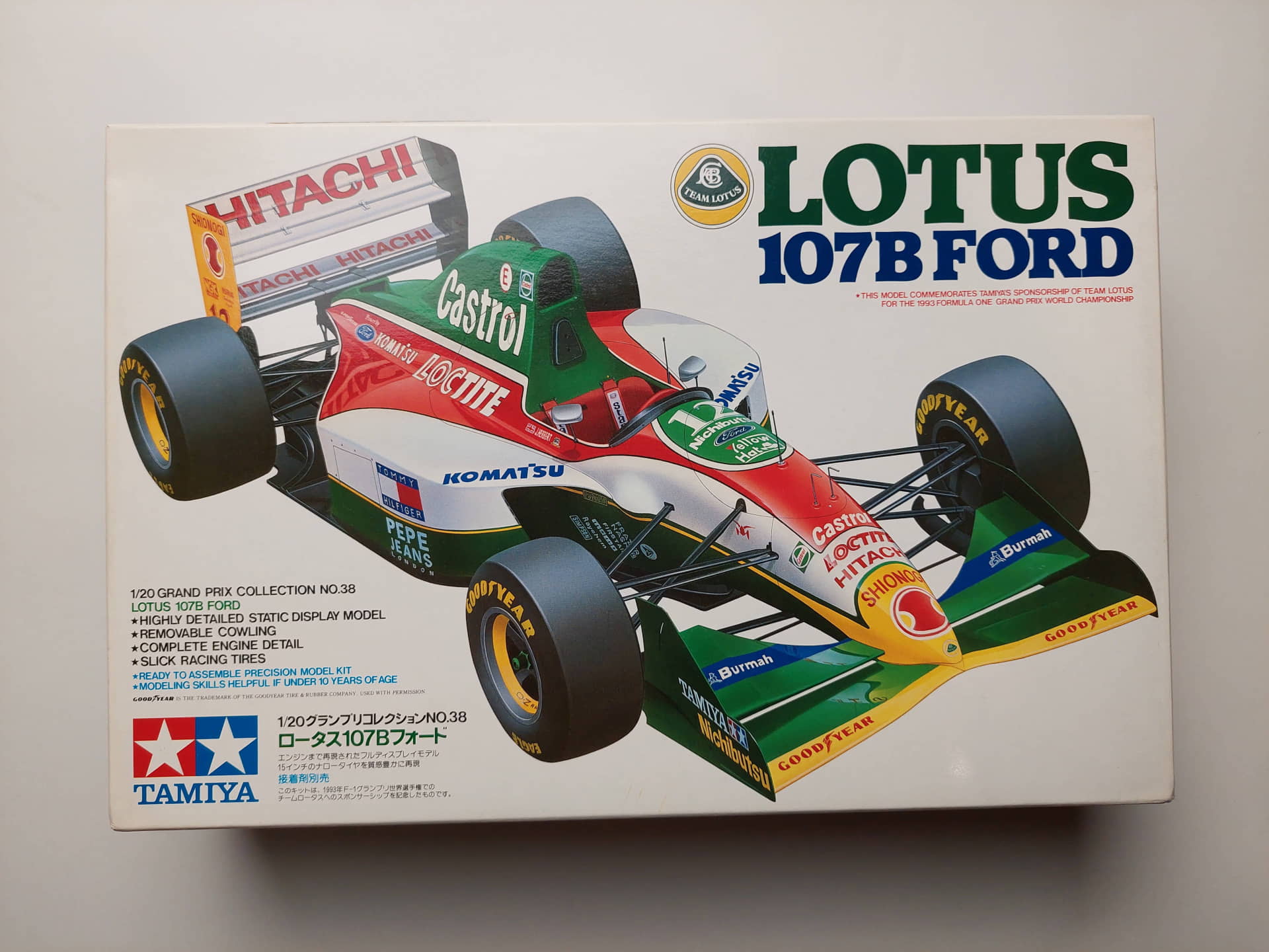 b95349033f6cd4fd7b1d6caa2cbb60b9.jpg 1/20 Lotus 107B Ford 1993 Сборная модель Tamiya 20038