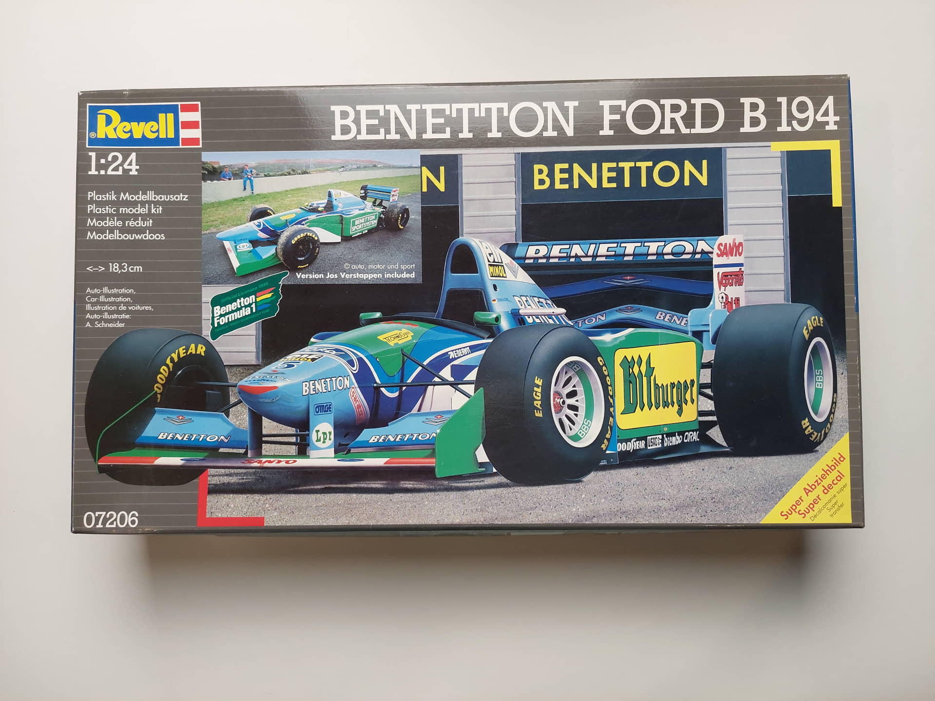 dd86614af1562d7bdf716694197b7666.jpg 1/24 Benetton Ford B194 Сборная модель Revell 07206