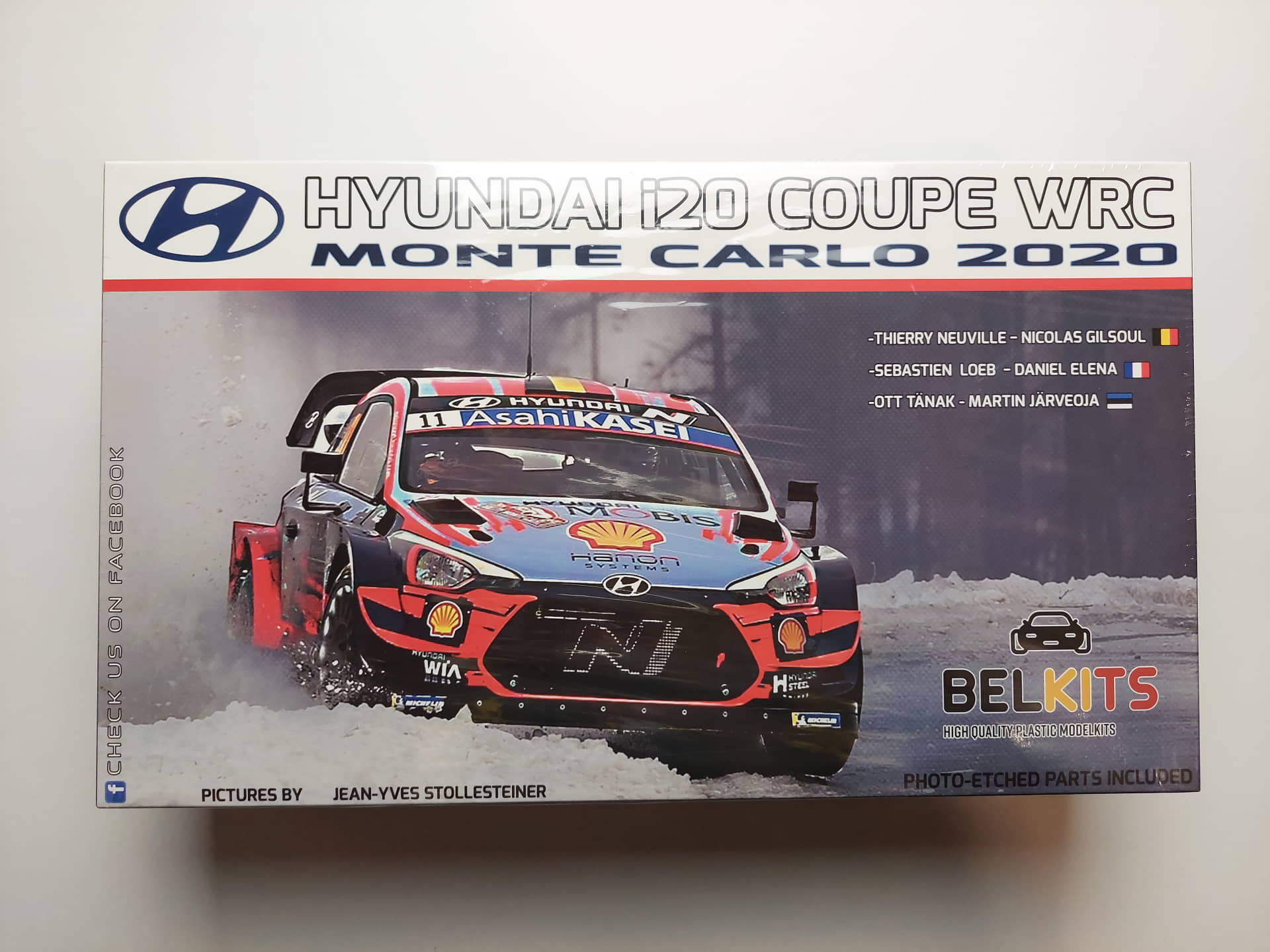 a81208d584f860f34f63d475c9855b4a.jpg 1/24 Hyundai i20 Coupe WRC Monte Carlo Rally 2020 Сборная модель Belkits BEL-021