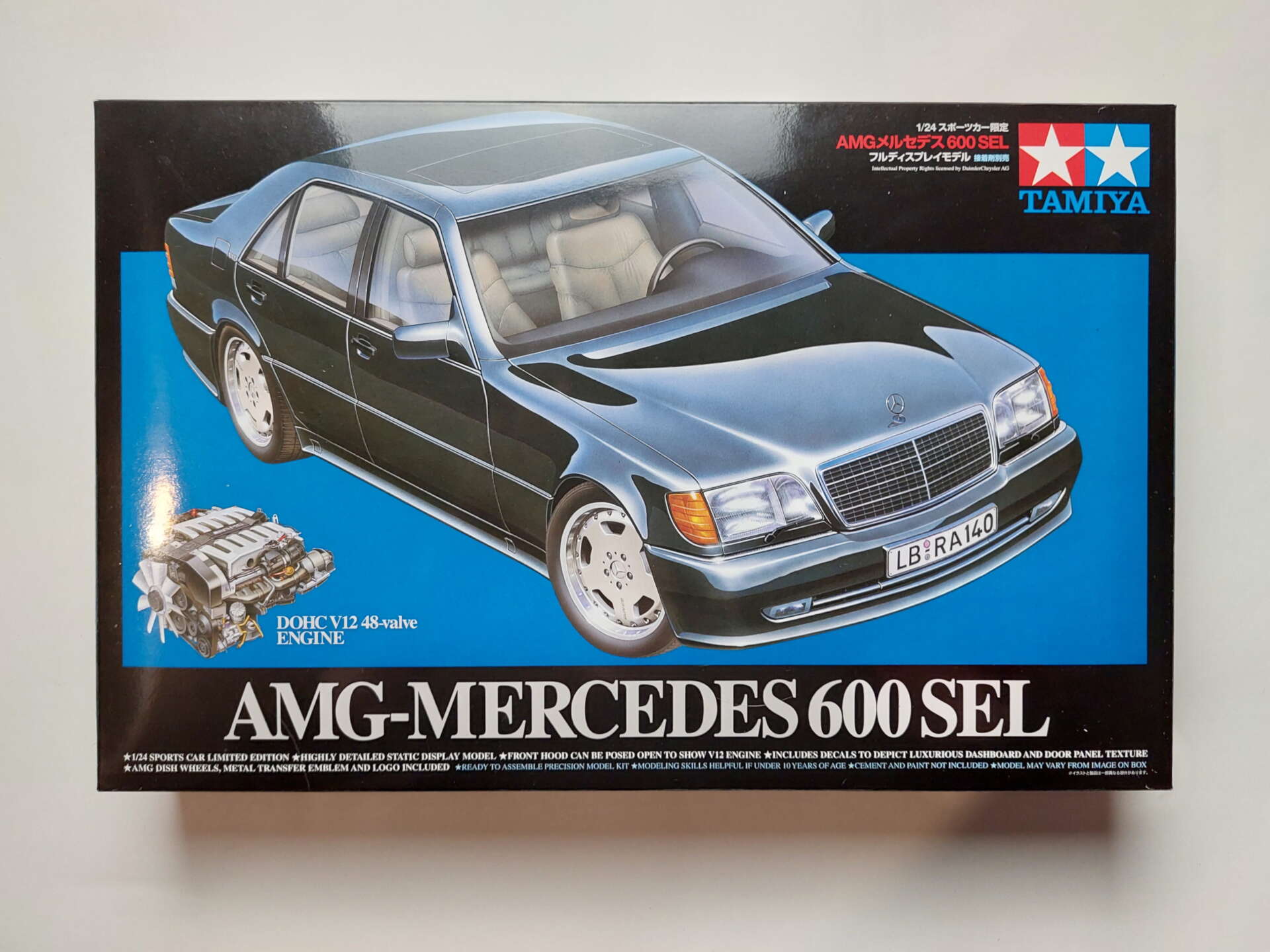 d6d29573d118294db19ce6fef2fcc00f.jpg 1/24 AMG-Mercedes 600 SEL 1991 Сборная модель Tamiya 89763