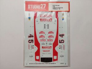 1/24 Lancia Stratos '78 Monte Carlo/San Remo #4 Pirelli Декали Studio27 ST27-DC163
