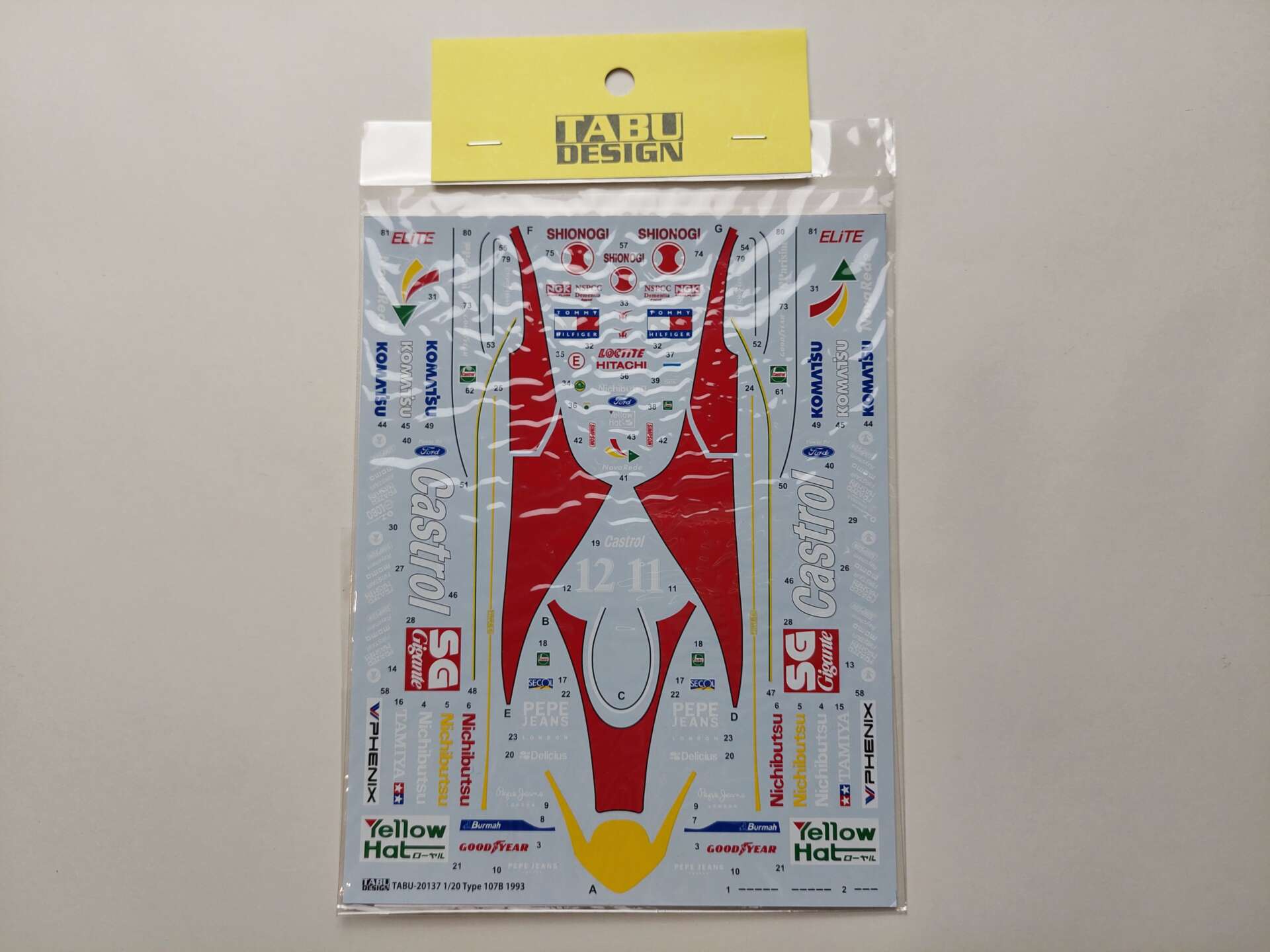 2547ec5647f80def5419013ae281dc23.jpg 1/20 Lotus 107B 1993 Castrol (Tamiya) Декали Tabu Design TABU-20137