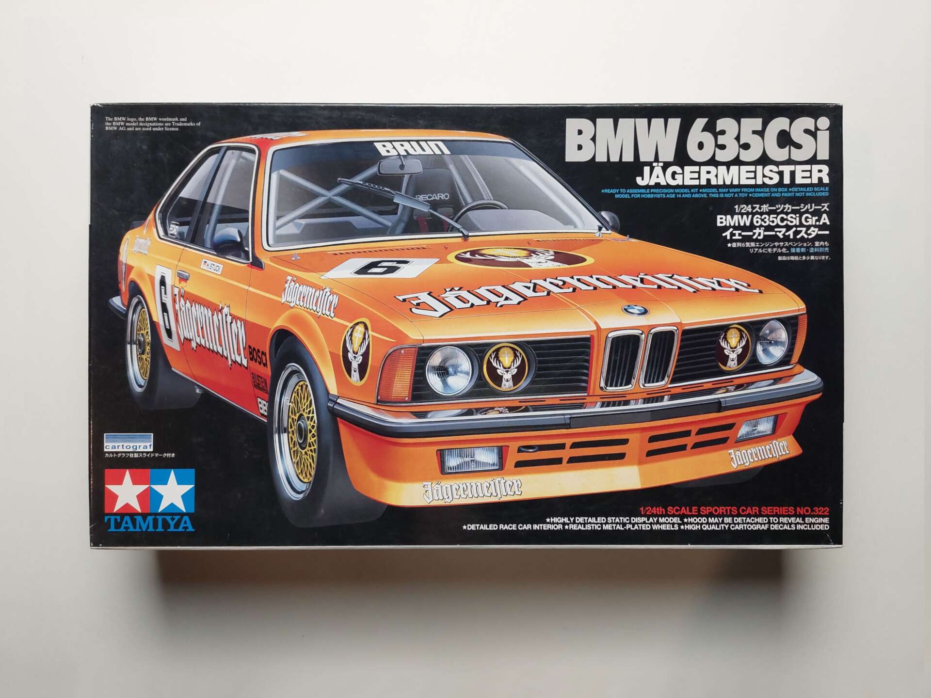 8f07123b25cc2be823c90e9b5076f137.jpg 1/24 BMW 635CSi Gr.A #6 Jagermeister Сборная модель Tamiya 24322