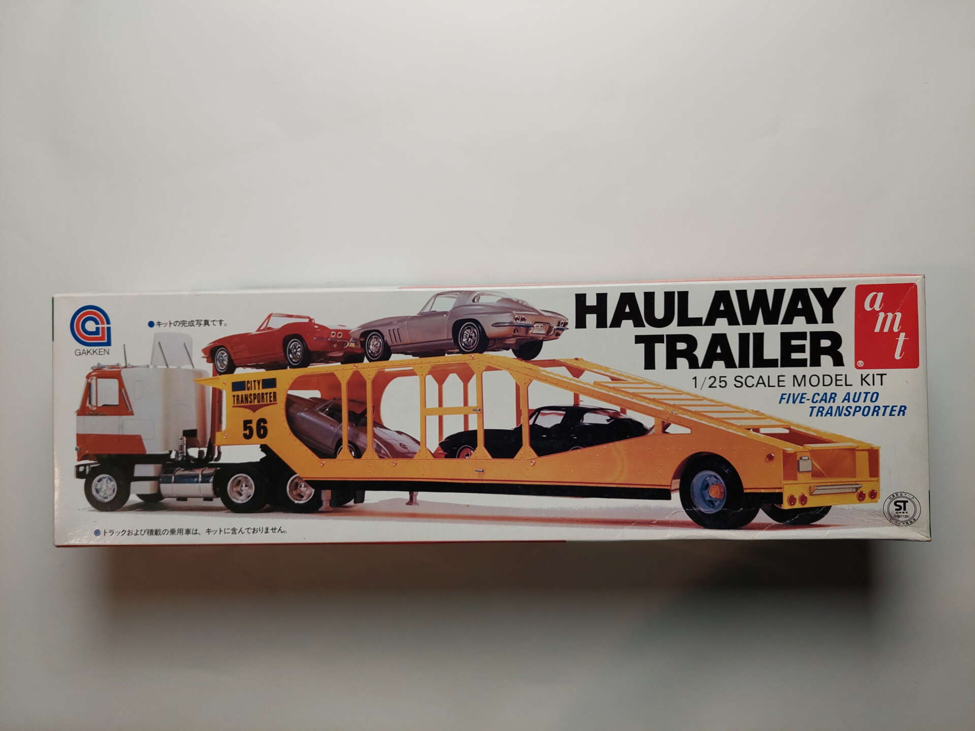 95d510d4fecf29dc44242777247038dc.jpg 1/25 Haulaway Trailer Five-Car Auto Transporter Сборная модель AMT P38006-3800
