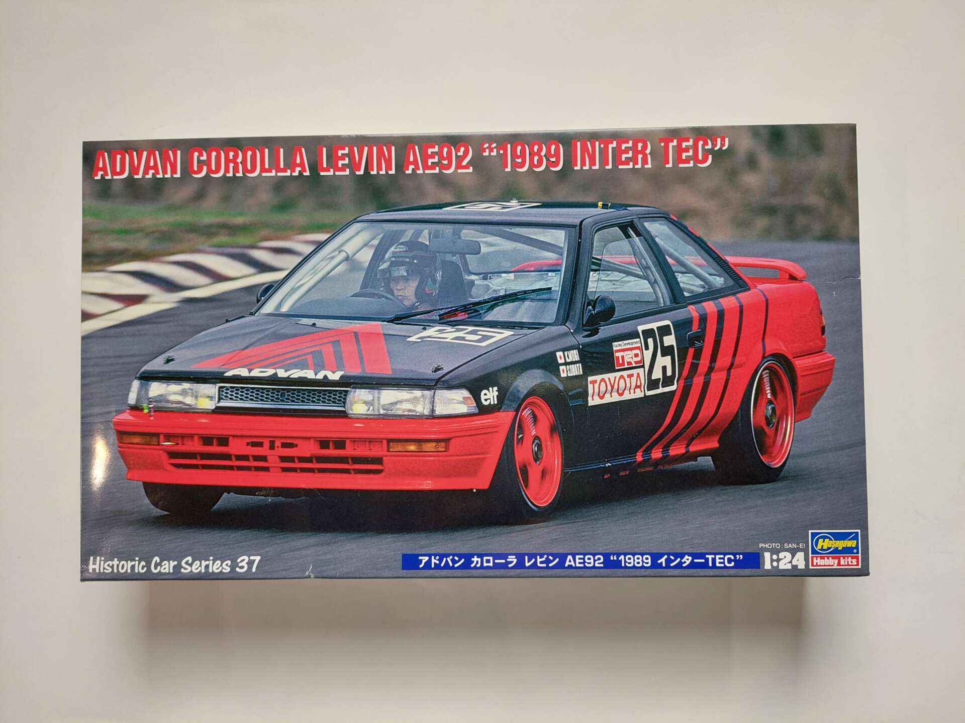 be192edf47aaec4fa9a5c96d7210c8a1.jpg 1/24 Toyota Corolla (Levin AE92) 1989 Inter TEC #25 ADVAN HC37 Сборная модель Hasegawa 21137