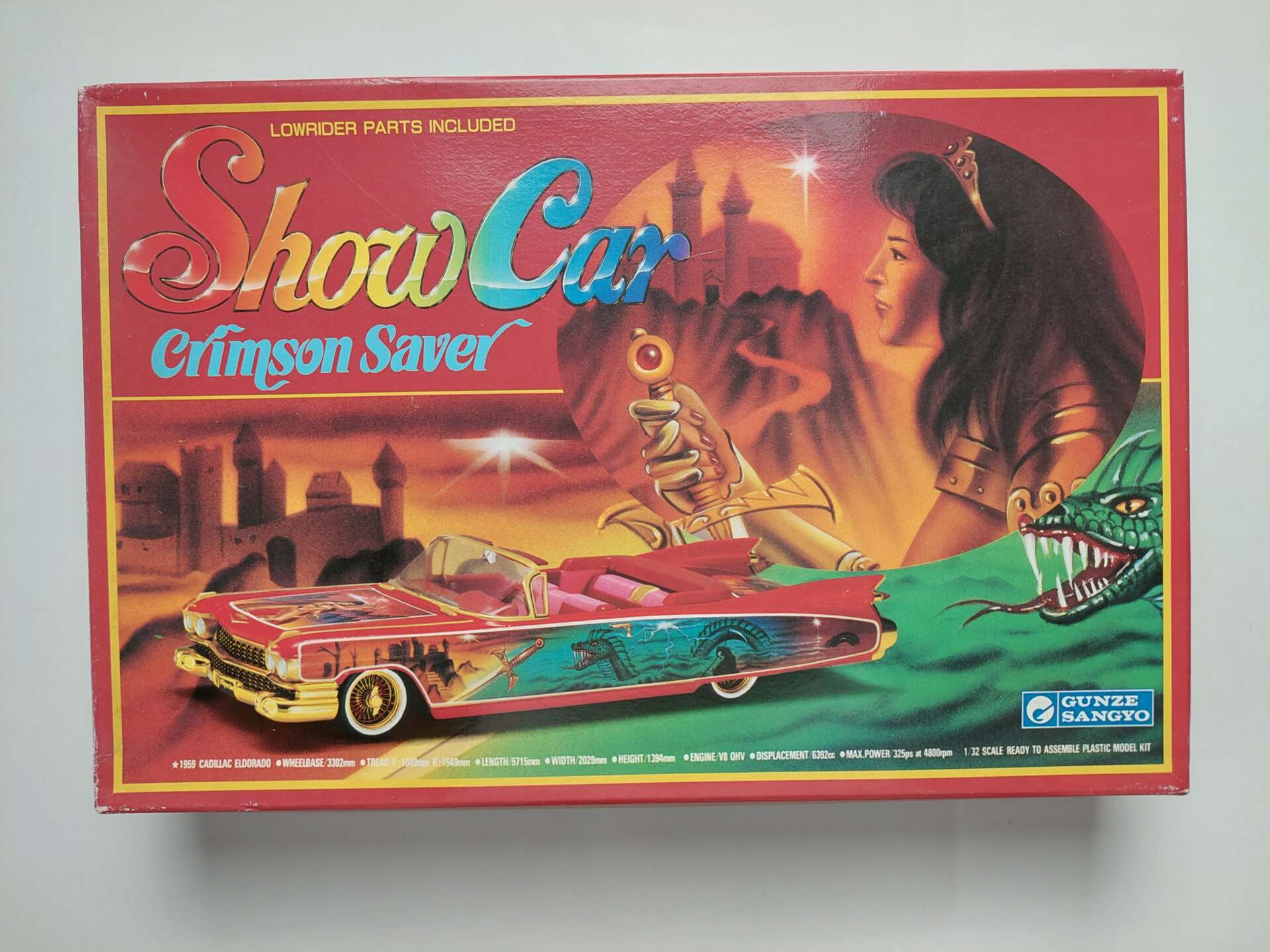 150c0c1709b286d0533fee978759724c.jpg 1/32 Cadillac Eldorado Show Car Crimson Saver Lowrider Сборная модель Gunze Sangyo G-179