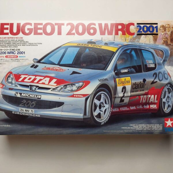 1/24 Peugeot 206 WRC 2001 Total Сборная модель Tamiya 24236