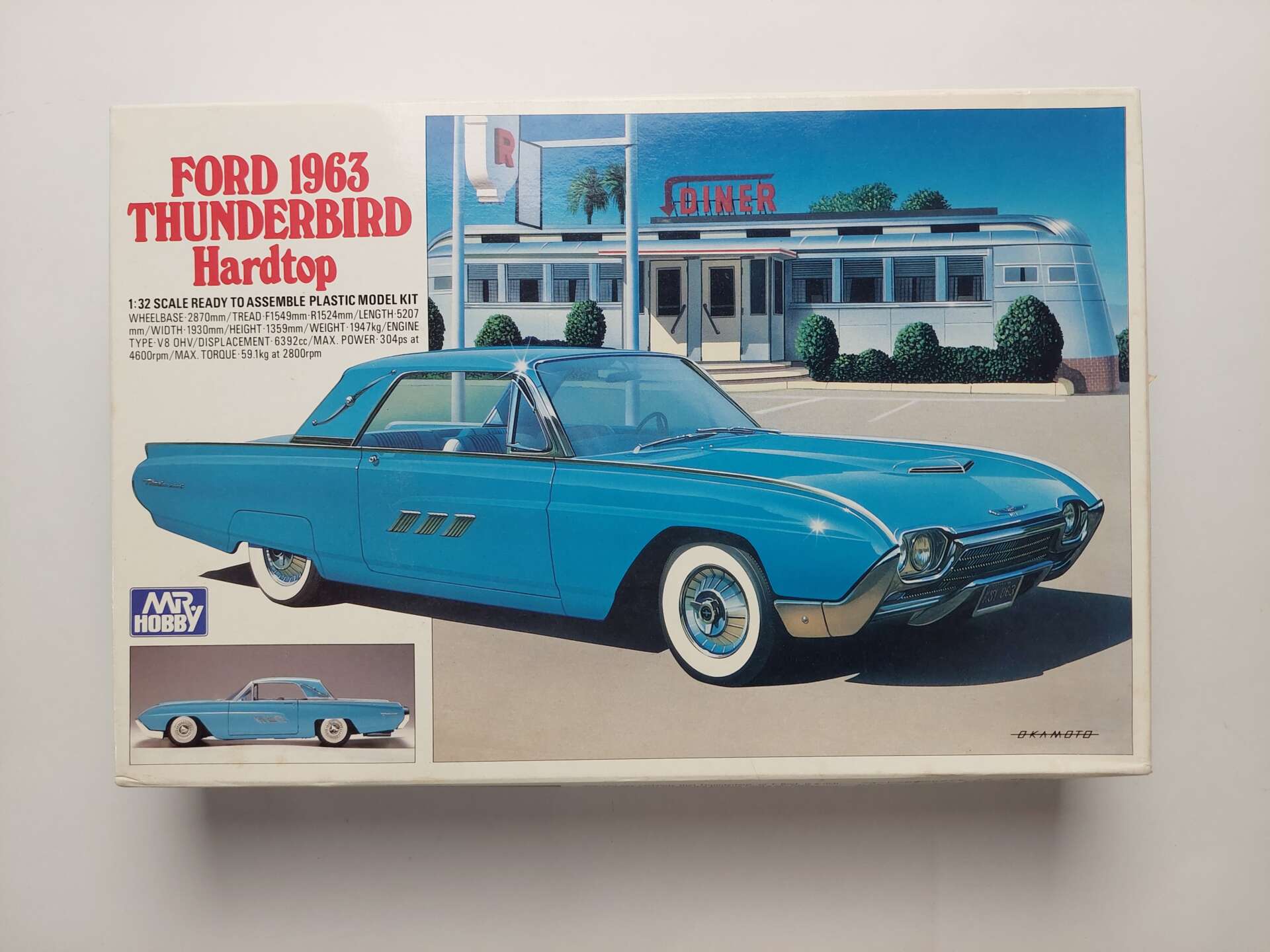 3e0f98561228fad88cd95ea4b222d1a6.jpg 1/32 Ford Thunderbird 1963 Hardtop Сборная модель Mr. Hobby G-176