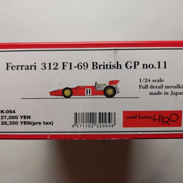 1/24 Ferrari 312 F1-69 1969 British GP no.11 MFH K-094
