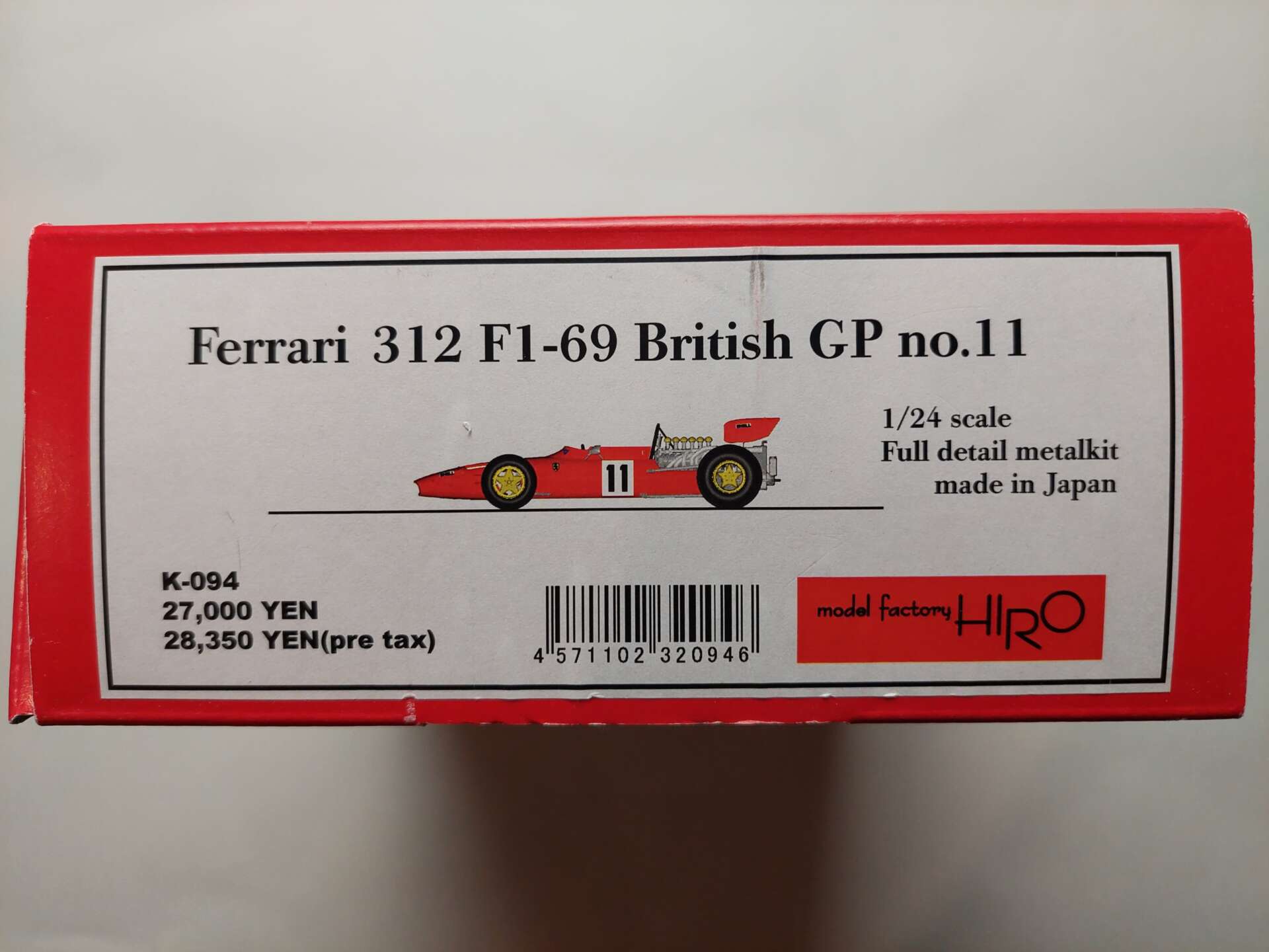 598550709183e7719ab8641cc1639a52.jpg 1/24 Ferrari 312 F1-69 1969 British GP no.11 MFH K-094