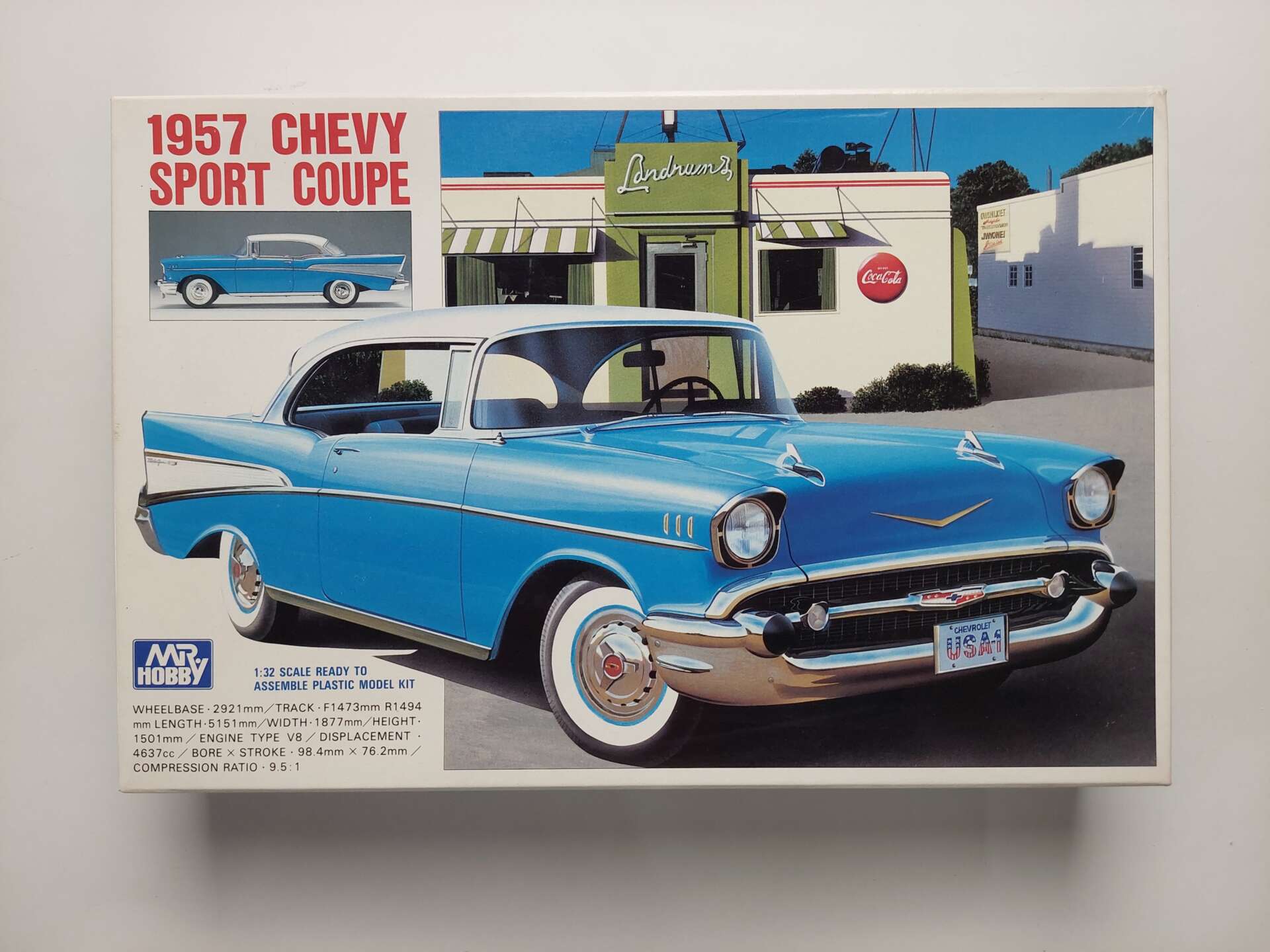 860c8d202dc4a83fa982346c2b101495.jpg 1/32 Chevrolet Bel Air 1957 Sport Coupe Сборная модель Mr. Hobby G-172