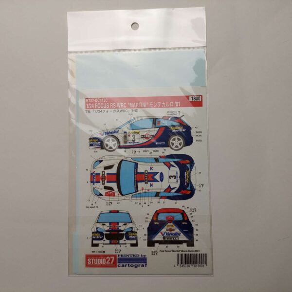 1/24 Ford Focus RS WRC '01 Monte Carlo Martini Декали Studio27 ST27-DC413C