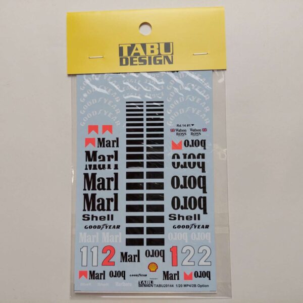 1/20 McLaren MP4/2B Marlboro Option Декали Tabu Design TABU-20144