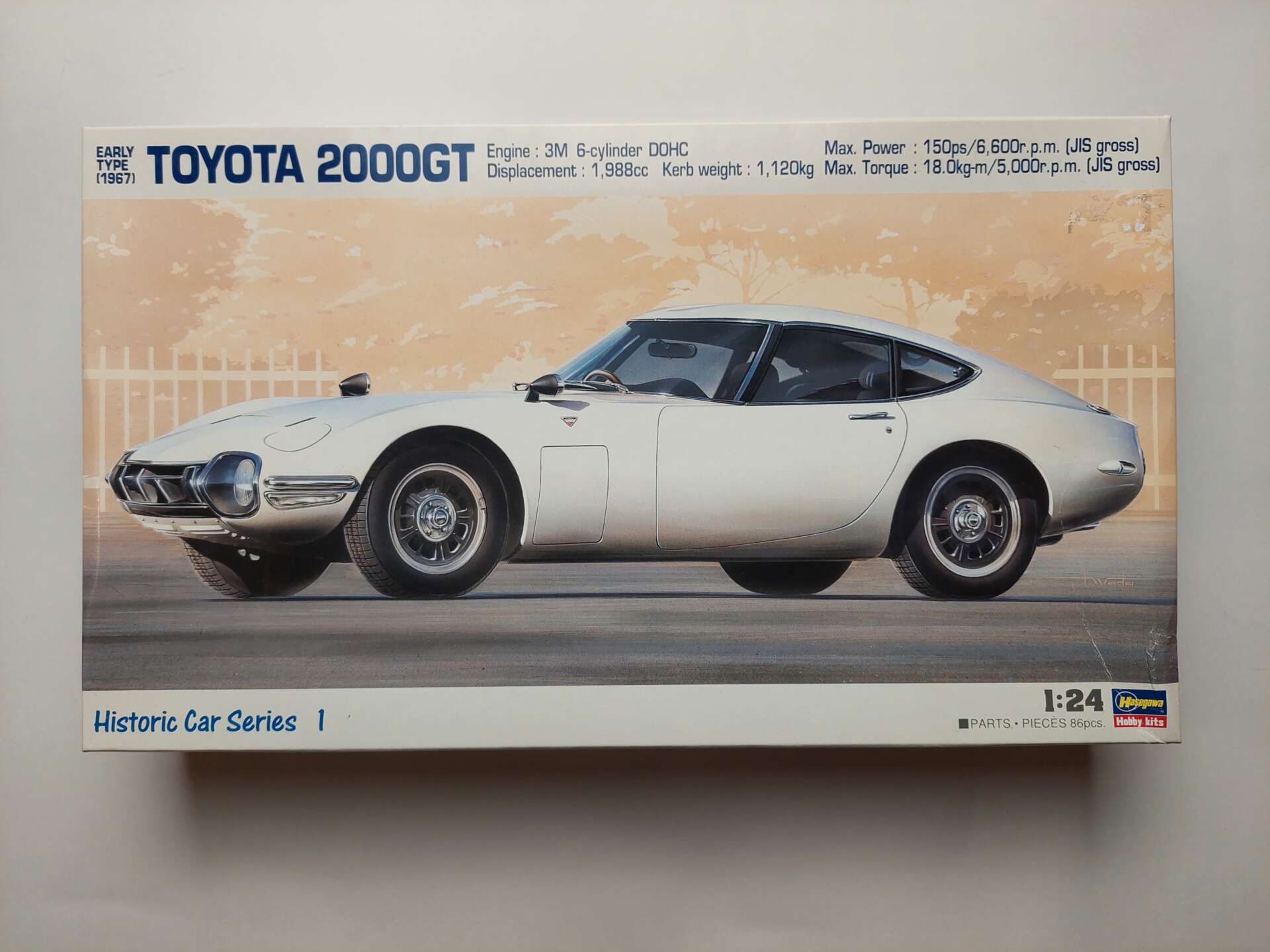 ad523c4b46b17ce5f838adc668d6c0d8.jpg 1/24 Toyota 2000GT Early Type 1967 Сборная модель Hasegawa 21201