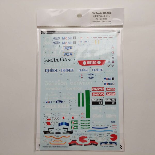 1/20 Benetton B188 1988 / B188B 1989 No.5 Декали VM Decals D20-005