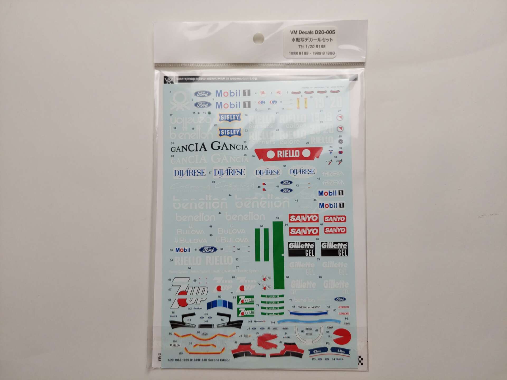 e668b92e5ef8976b026386477132508a.jpg 1/20 Benetton B188 1988 / B188B 1989 No.5 Декали VM Decals D20-005