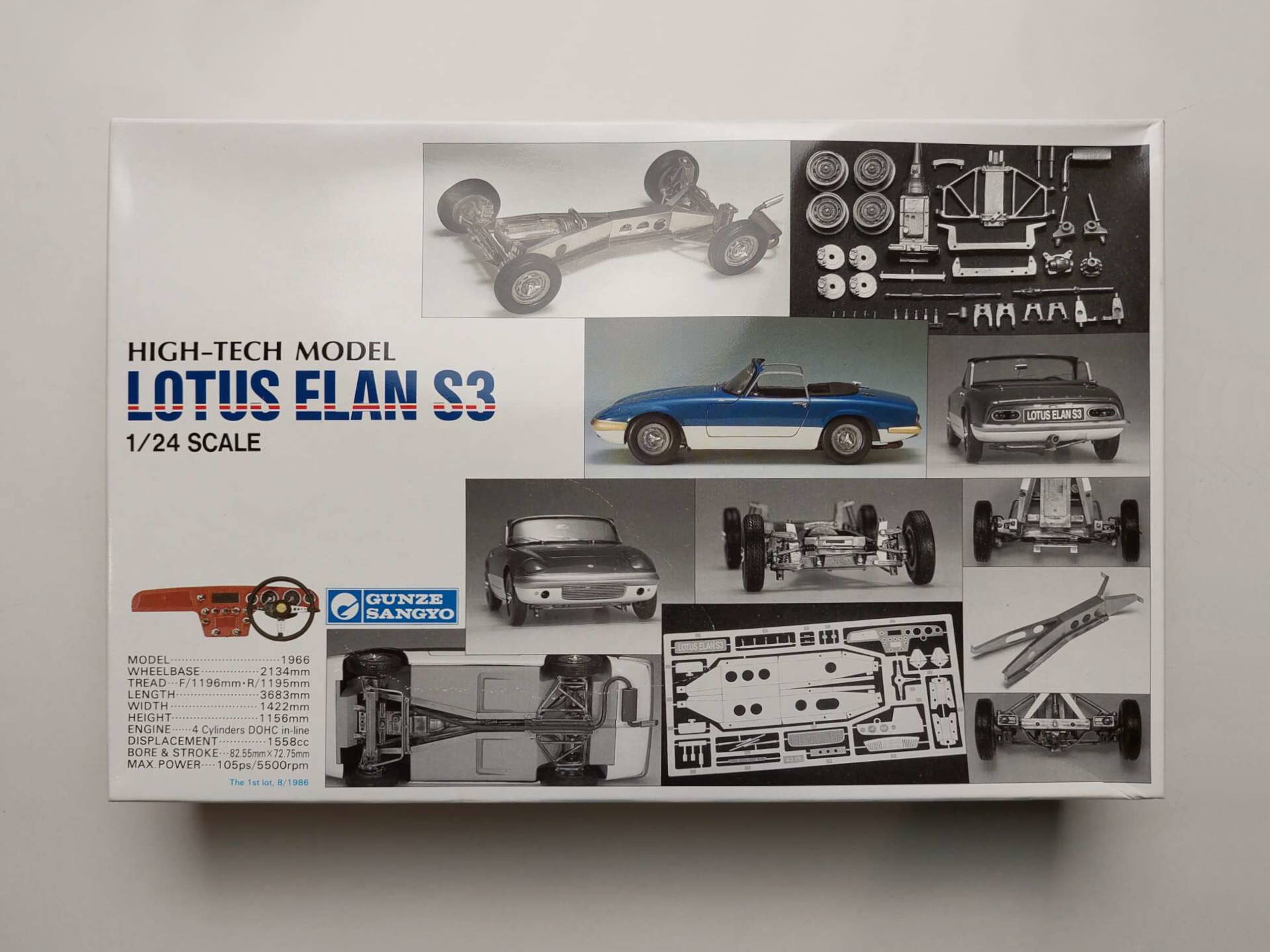 1443e0e407b4905021dde3c34c256bd2.jpg 1/24 Lotus Elan S3 с ф/т Сборная модель Gunze Sangyo G-229