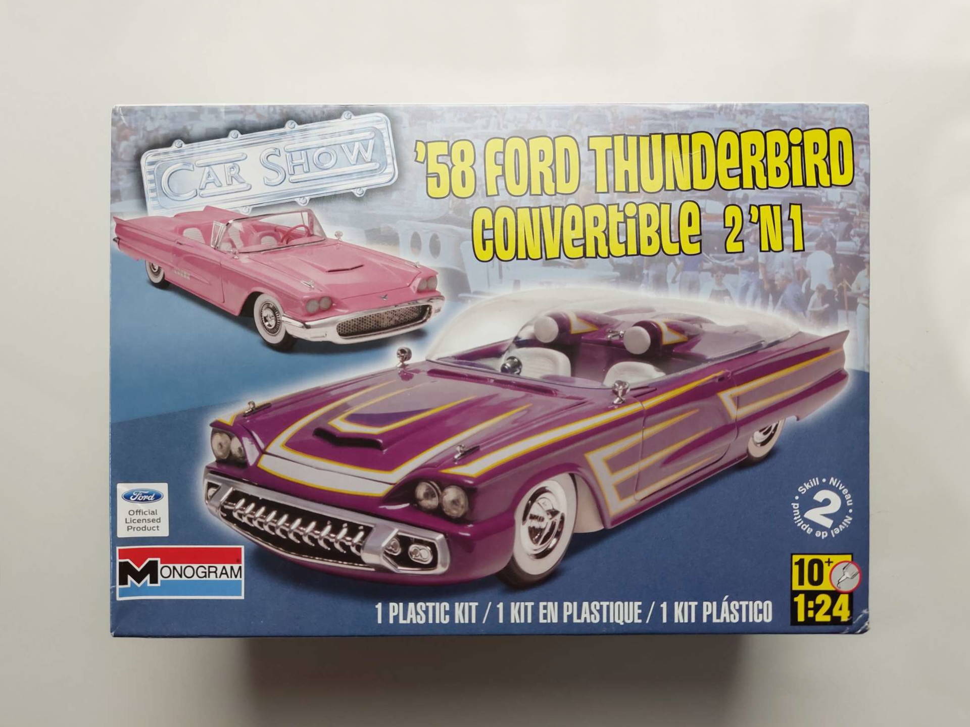 4cc041fcbbd142a40a8ba2a300a75af6.jpg 1/24 Ford Thunderbird 2'n1 '58 Convertible Сборная модель Monogram 85-4280