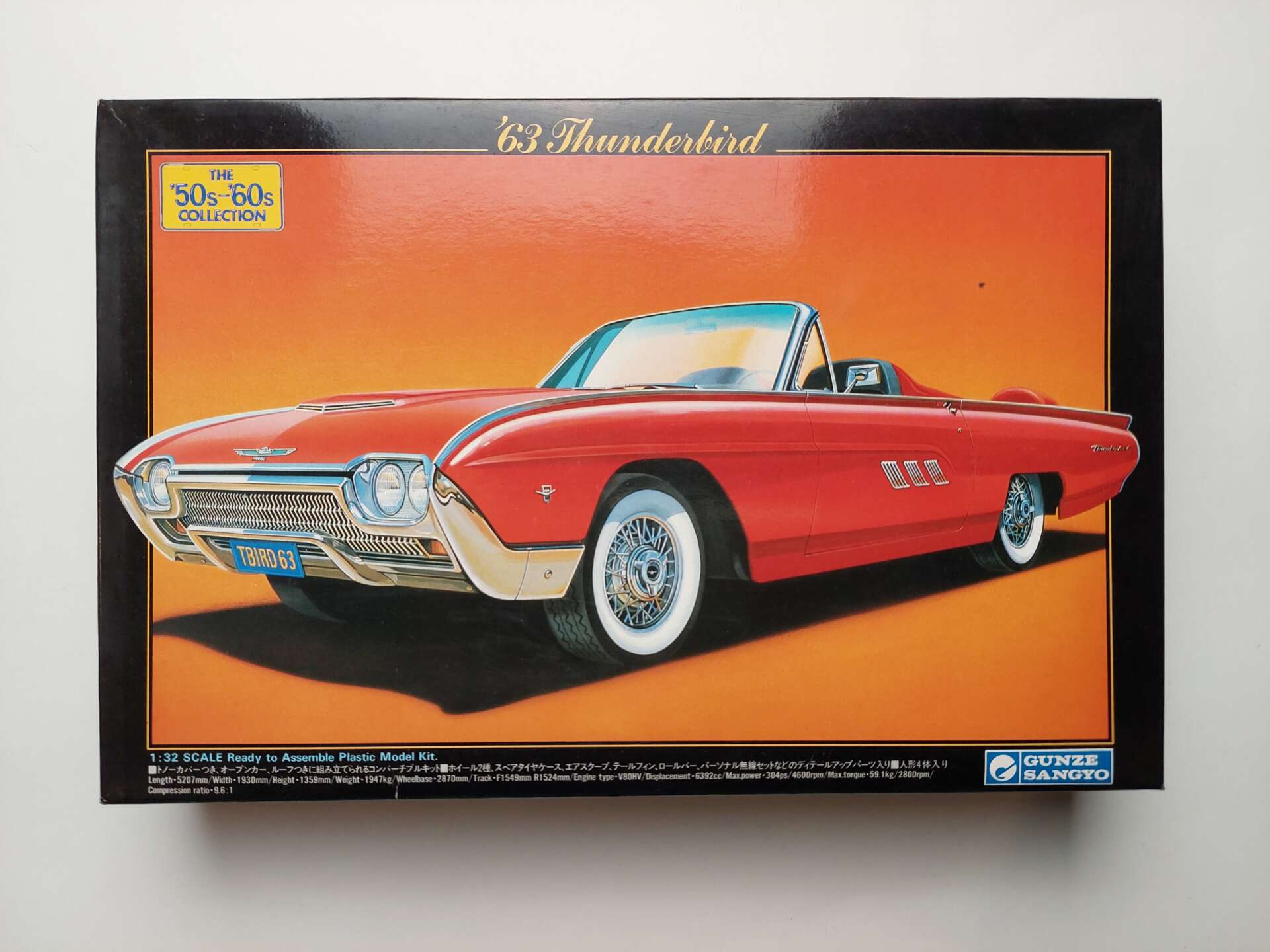 6297aa81eaa56f2bb56600b4d2412a4f.jpg 1/32 Ford Thunderbird '63 Сборная модель Gunze Sangyo G-165