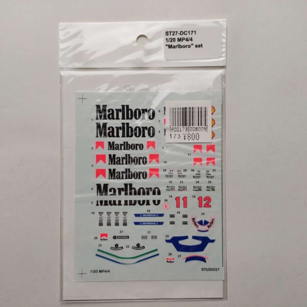 1/20 McLaren MP4/4 Honda Marlboro (Tamiya) Декали Studio27 ST27-DC171
