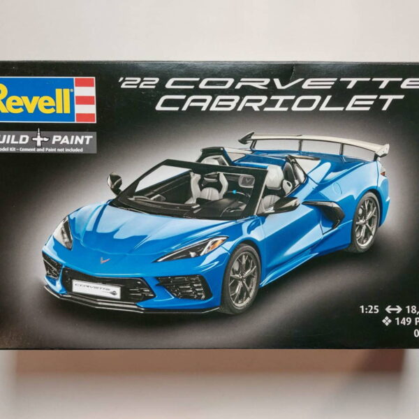 1/25 Chevrolet Corvette C8 '22 Cabriolet Сборная модель Revell 07750