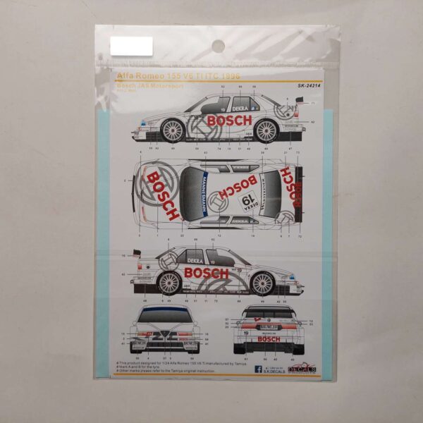 1/24 Alfa Romeo 155 V6 Ti 1996 ITC Jason Watt #19 Bosch JAS Motorsport (Tamiya 24182) Декали SK Decals SK-24214