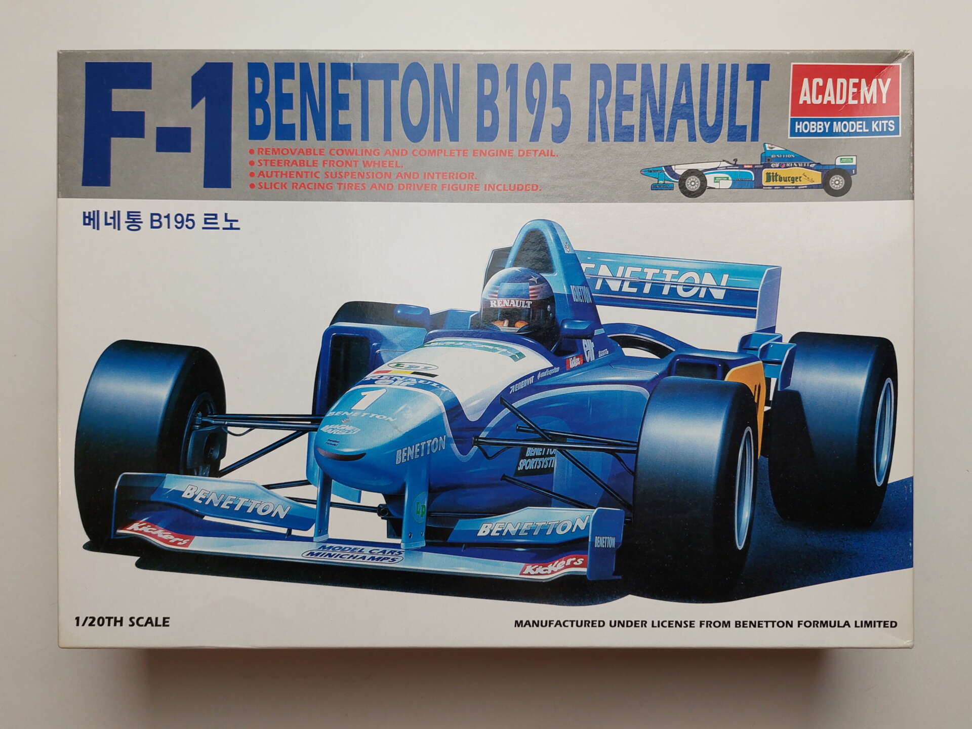 4879386ac2c742930b3e849898dabd3a.jpg 1/20 Benetton B195 Renault Сборная модель Academy 1564