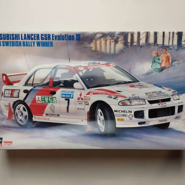 1/24 Mitsubishi Lancer GSR Evolution III 1996 Swedish Rally Winner #7 Сборная модель Hasegawa 25020