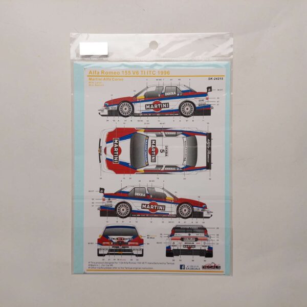 1/24 Alfa Romeo 155 V6 Ti 1996 ITC Nicola Larini #5 Martini Alfa Corse (Tamiya) Декали SK Decals SK-24215
