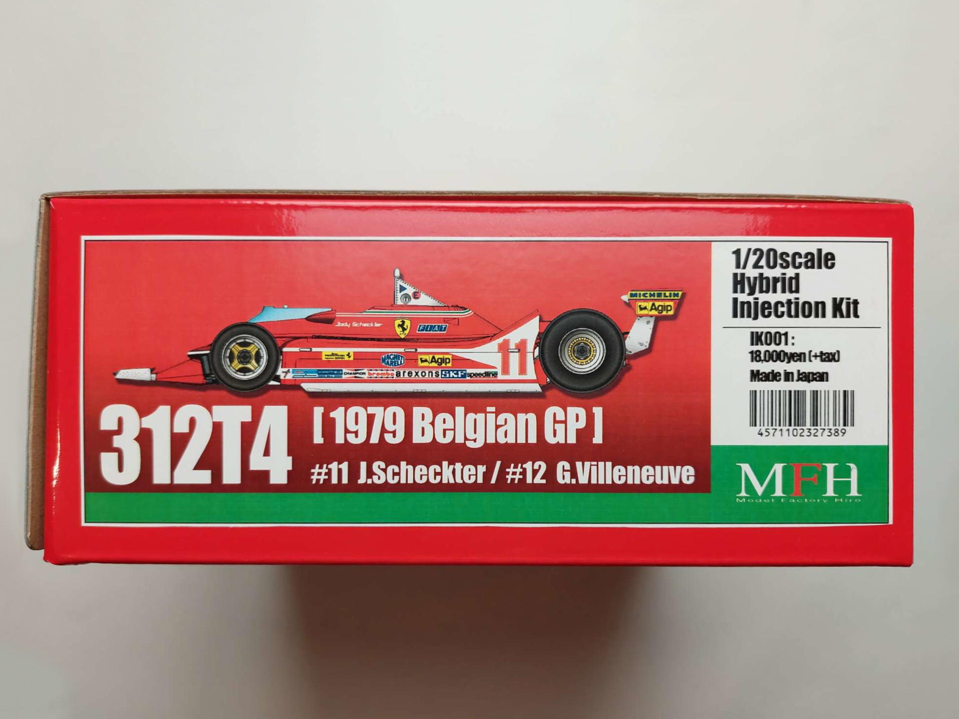 c10e14ddb0ae54e3655f8f35ee63ee69.jpg 1/20 Ferrari 312 T4 1979 Belgian GP Jody Scheckter #11/Gilles Villeneuve #12 Сборная модель MFH IK-001