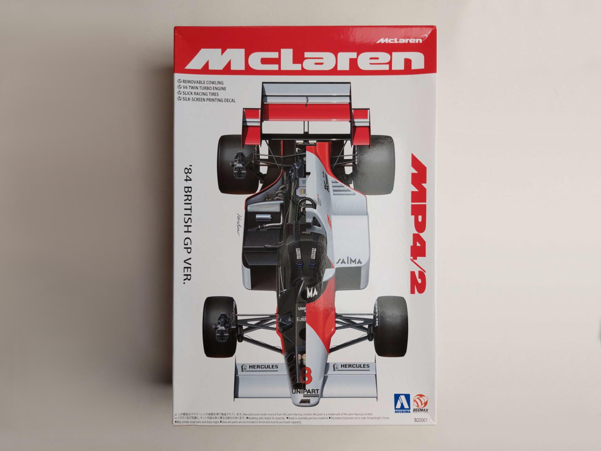 c3fdfe1d667897077c4a1fbe95f8df16.jpg 1/20 McLaren MP4/2 '84 British GP Сборная модель Beemax B20001