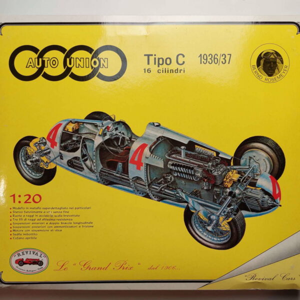 1/20 Auto Union Tipo C 16 Cilindri 1936/1937 Металл Сборная модель Revival 78101/M