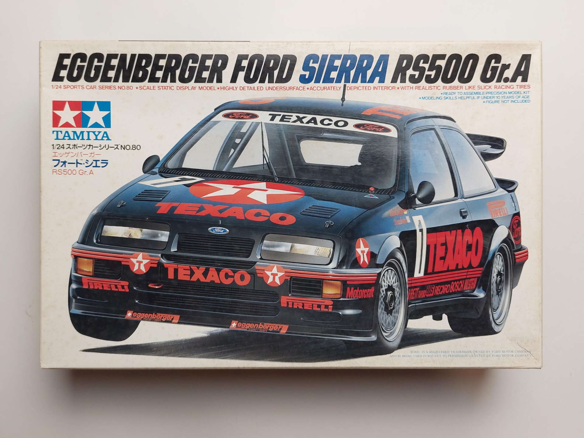 4fdea904fd8a48c88e30963cabae87b1.jpg 1/24 Ford Sierra RS500 Gr.A 1988 ETCC 1st #1 Eggenberger Texaco Сборная модель Tamiya 24080