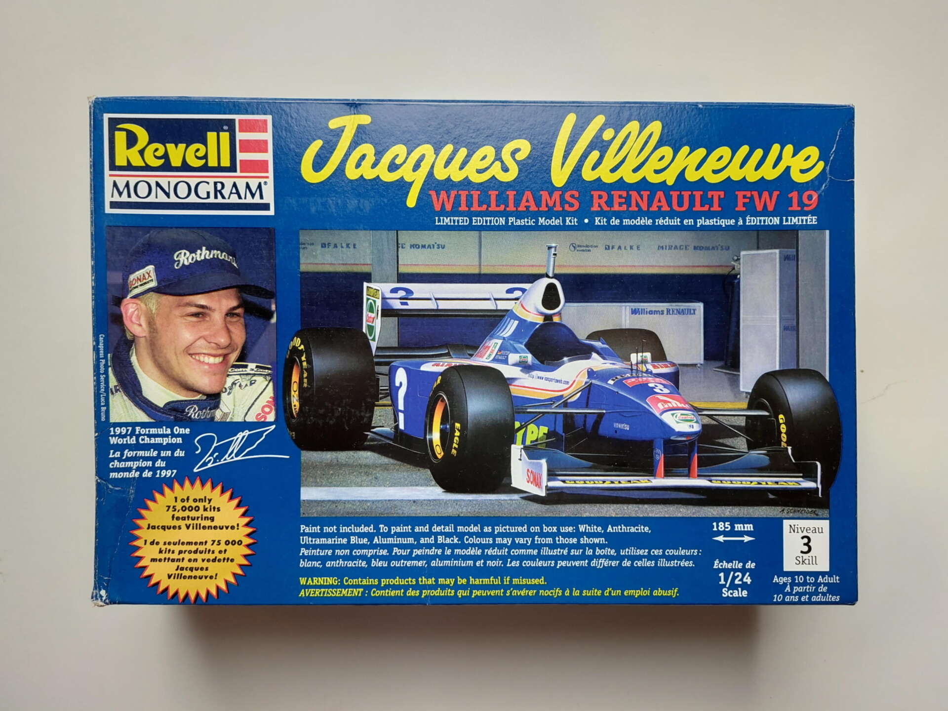 cf4b60ad08cabfa72385241c12f324de.jpg 1/24 Williams Renault FW19 Jacques Villeneuve Limited Edition Сборная модель Revell 07211