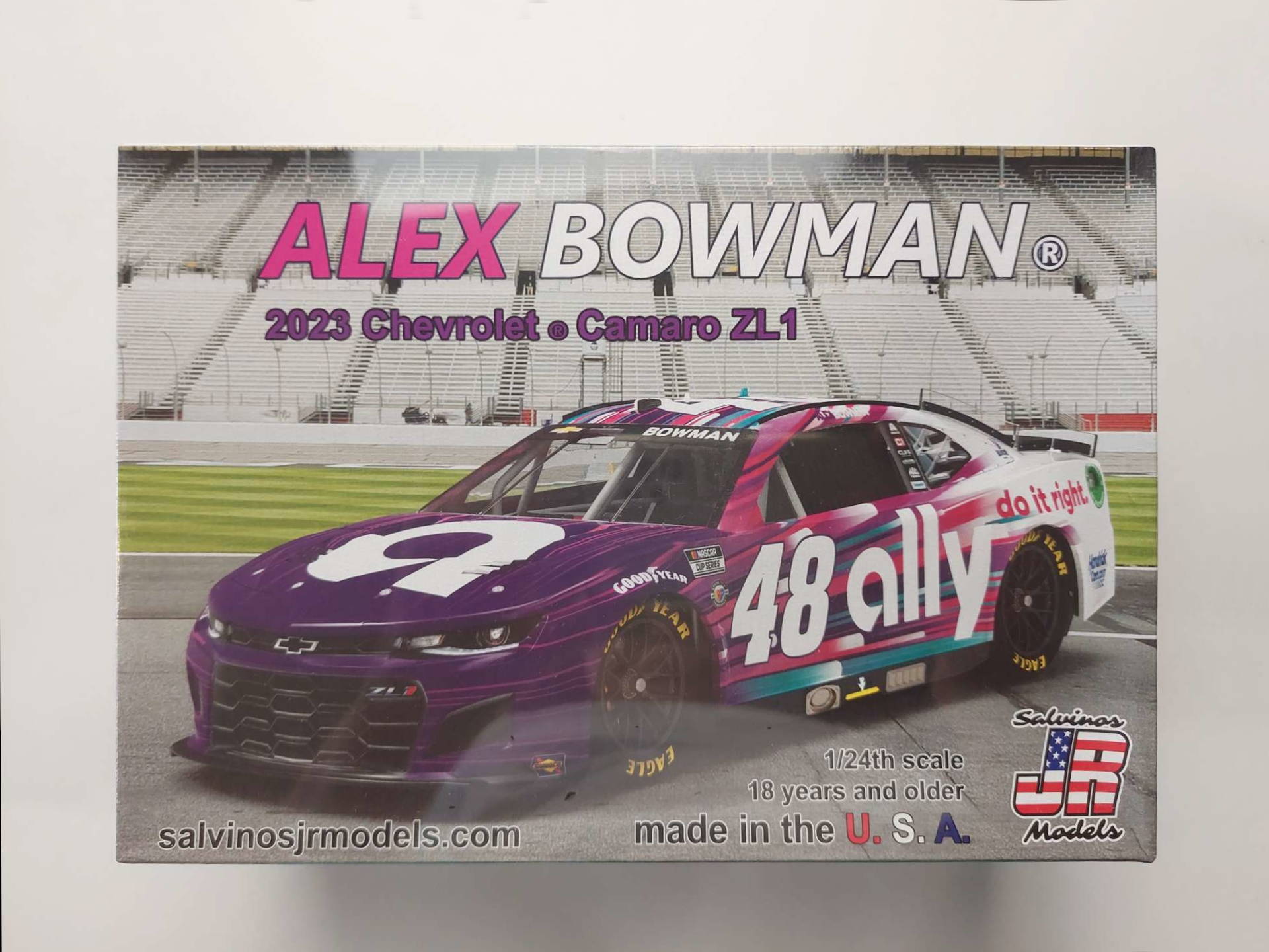 e8bbf3a9da6898d27713dd163019807e.jpg 1/24 Chevrolet Camaro ZL1 2023 Alex Bowman #48 Hendrick Motorsports Сборная модель Salvinos Jr Models HMC2023ABP