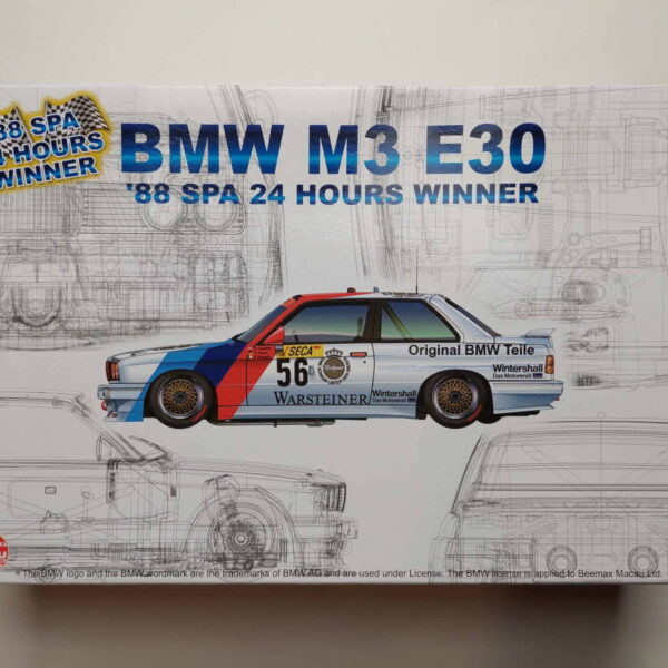 1/24 BMW M3 E30 Gr. A '88 Spa 24 Hours Winner #56 Warsteiner Сборная модель NuNu PN24017