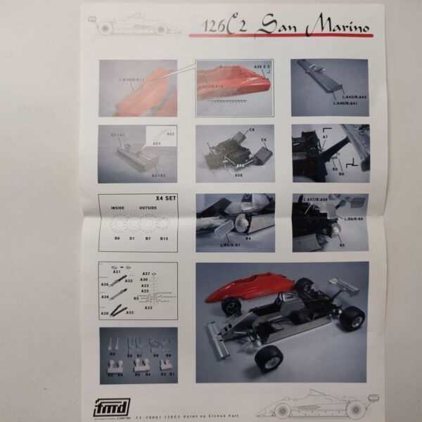 1/24 Ferrari 126C2 San Marino GP Super Detail-up Etched Parts FMD Decals FE-20001