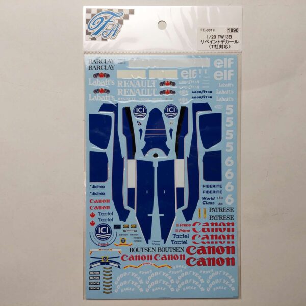 1/20 Williams FW13B Canon (Tamiya 20025) Декали F'artefice FE-0019